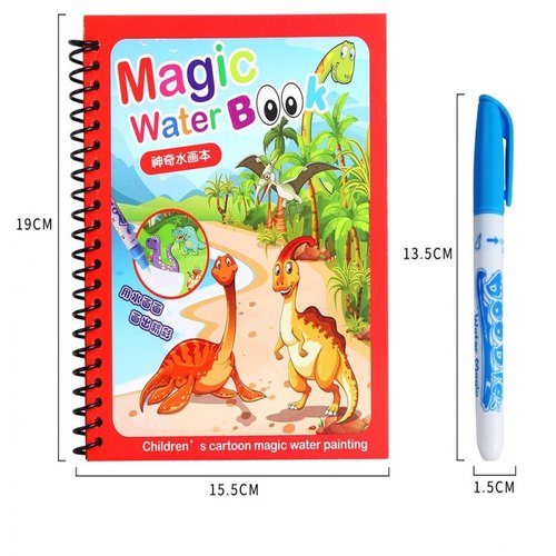 8 Pages Invisible Ink Magic Water Book With Pen (random Design )