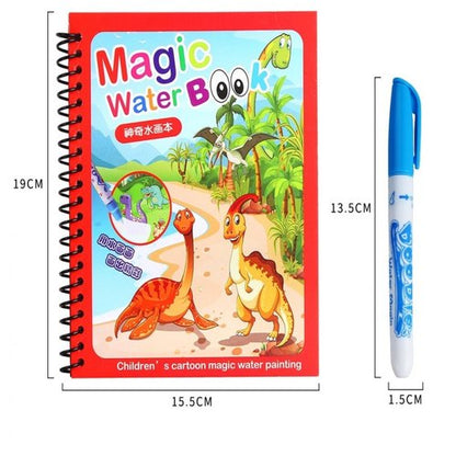 8 Pages Invisible Ink Magic Water Book With Pen (random Design )